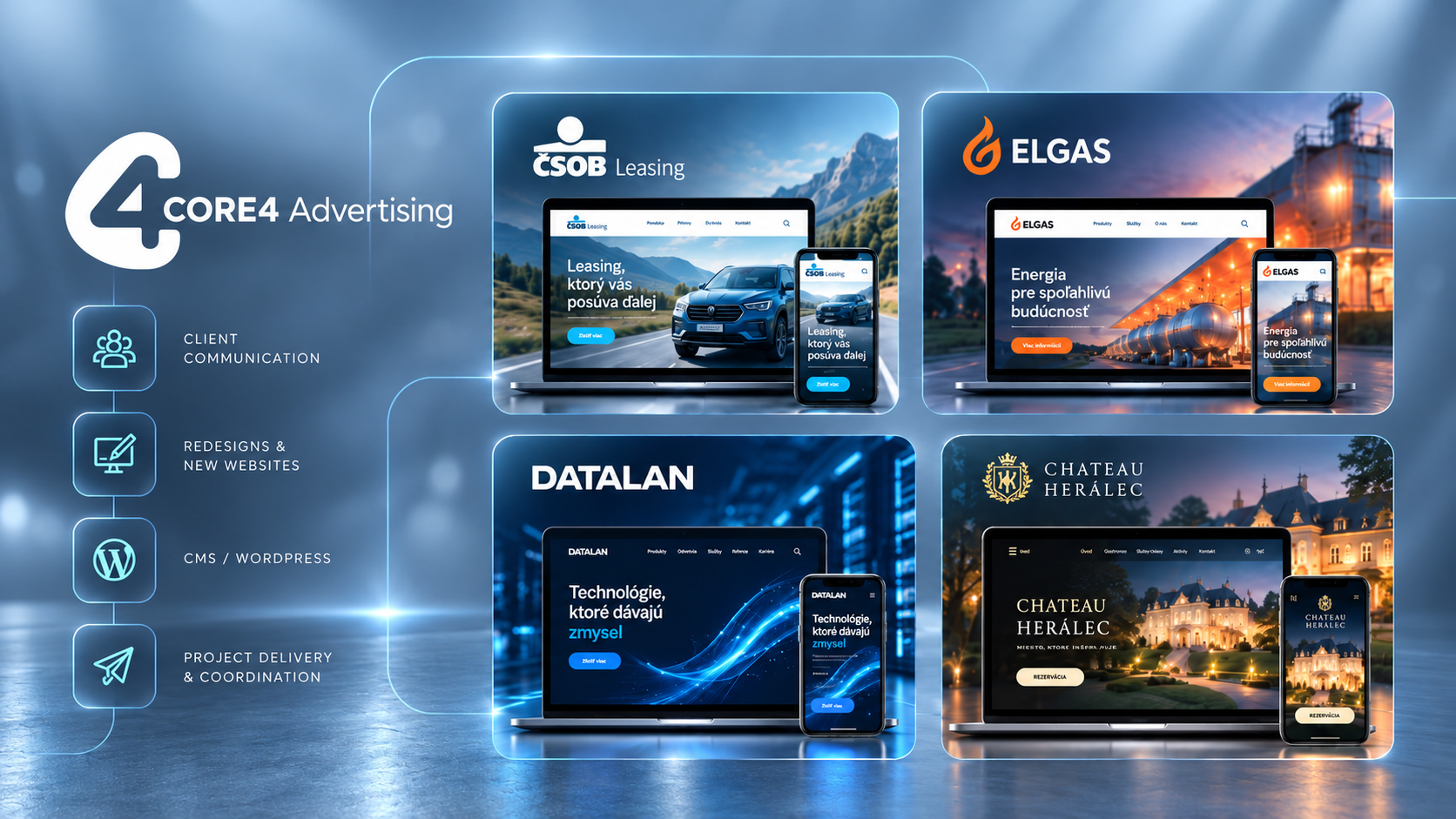 CORE4 Advertising – vybrané digitálne projekty